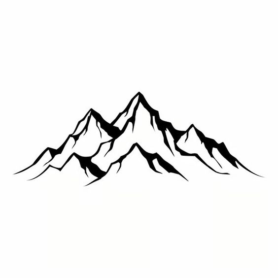 munte, minimalist, desen, peisaj mountain, minimalist, draw, landscape