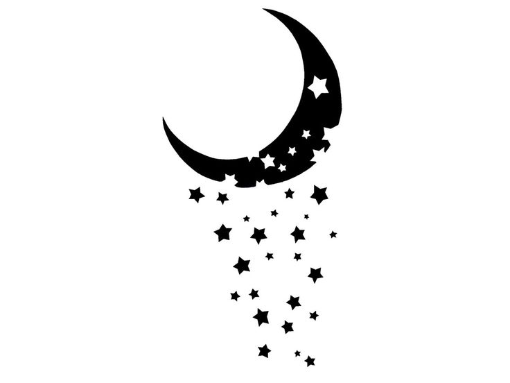 Tattoo stele, luna, minimalist, peisaj