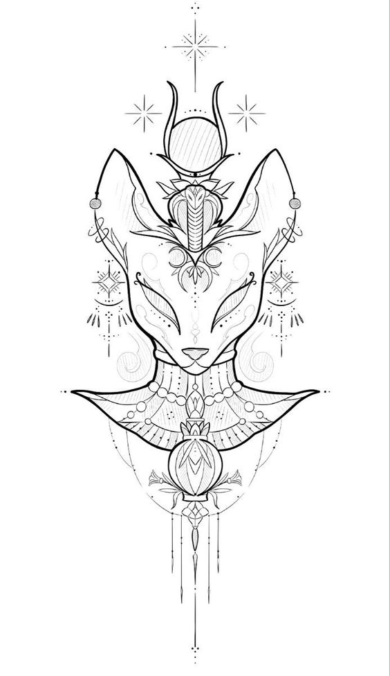 Tattoo hobiuri, pisica, astre