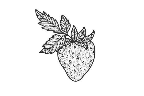 Tattoo gastronomie, capsuna, fructe