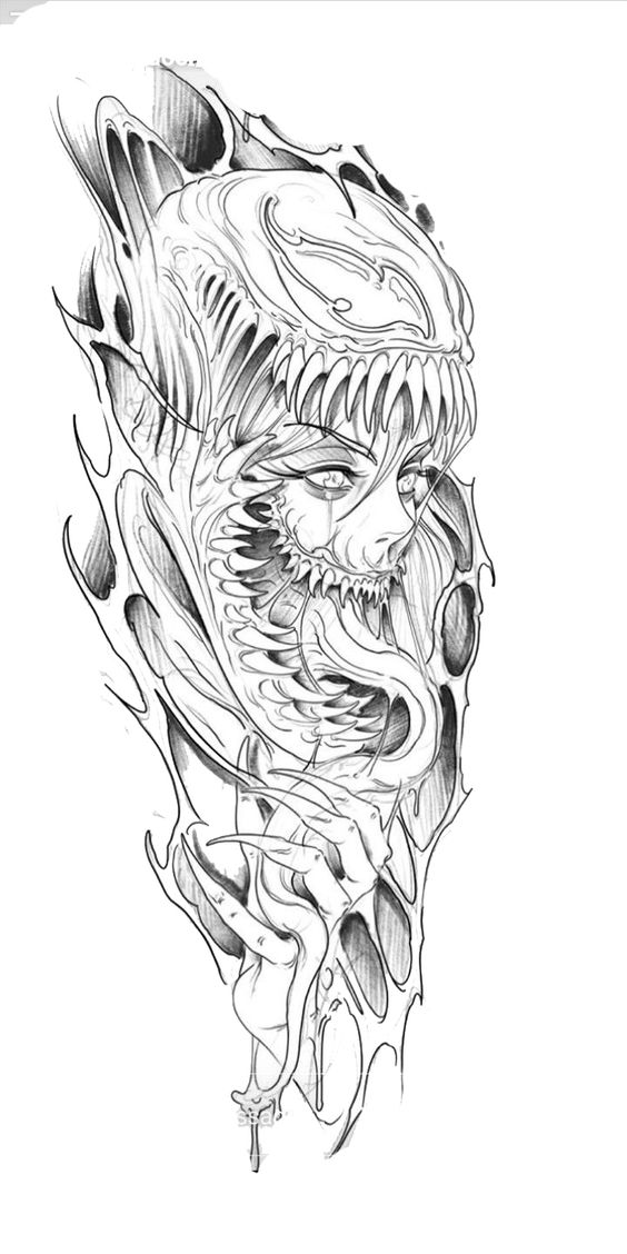 Tattoo horror, venom, manga, anime