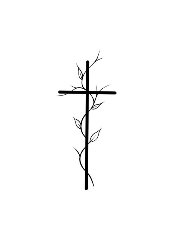 Tattoo cruce, spini, simbol, crestinism, Isus