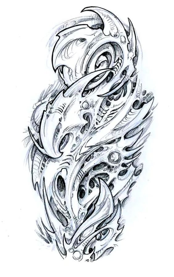 biomecanic, brat, tatuaj brat, ascutit biomechanical, arm, arm tattoo, pointed