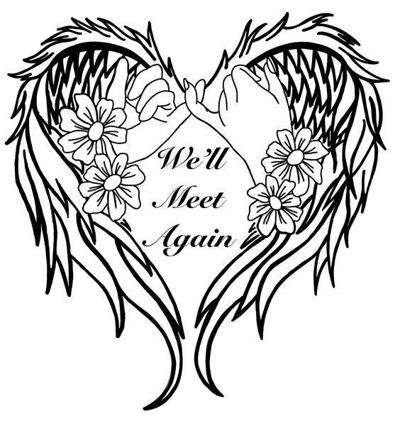 Tattoo memorial, inima, inger, promisiune 