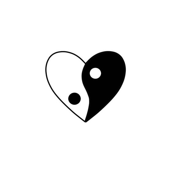 yin, yang, yin si yang, dualitate, inima, alb negru, alb, negru, complementar, ornamental, simbol yin, yang, yin and yang, heart, white black, white, black, complementary, ornamental, symbol