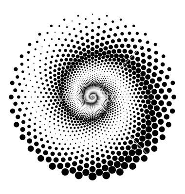 Tattoo fractali, puncte, sectiunea de aur, abstract