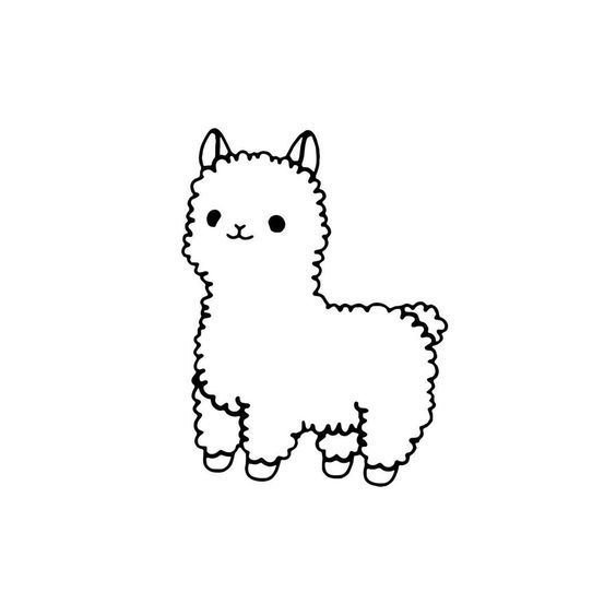 Tattoo minimalist, minimalism, alpaca, llama, dragut, haios, simplu