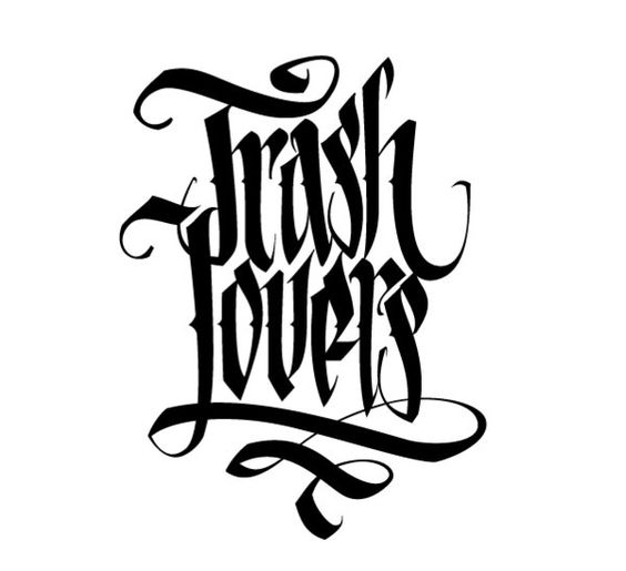 Tattoo text, gunoi, iubiti, trash lovers, litere, caligrafie
