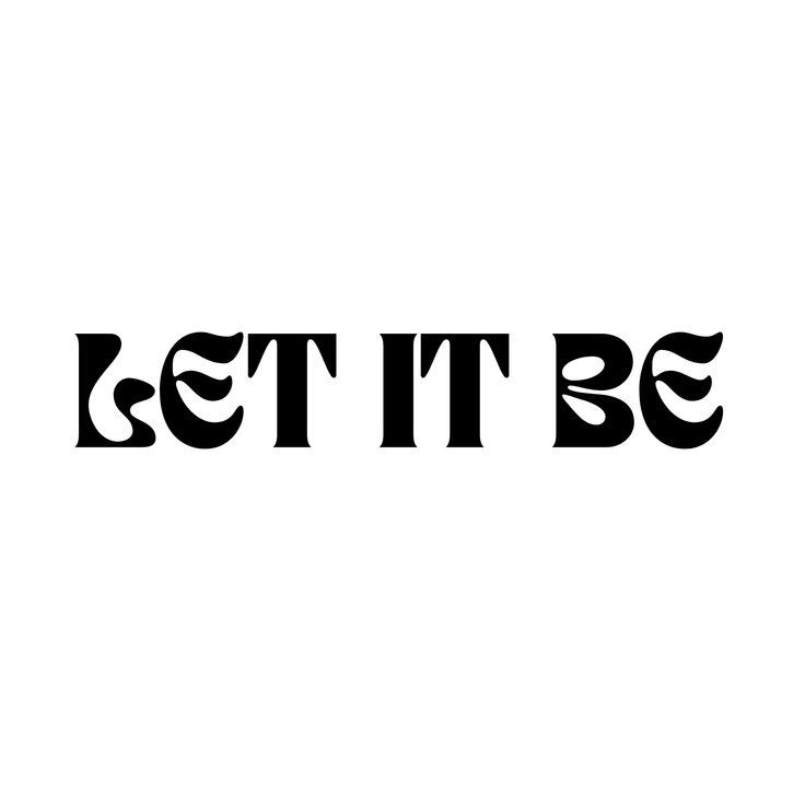 Tattoo text, let it be, litere, caligrafie