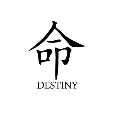 Tattoo text, destin, japonez, litere, caligrafie