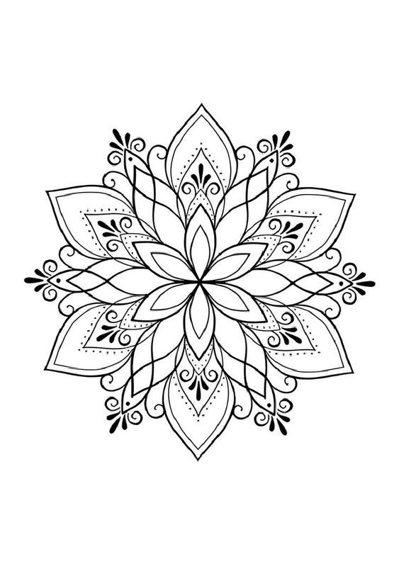 Tattoo mandala, simbol, hindu, floare, indian, detaliu